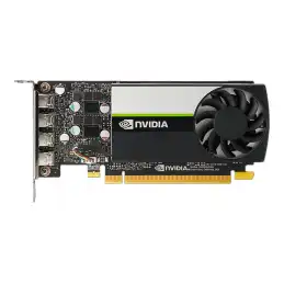 NVIDIA T1000 - Carte graphique - T1000 - 4 Go GDDR6 - PCIe 3.0 x16 profil bas - 4 x Mini DisplayPort (VCNT1000-SB)_3